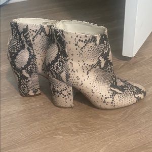 Snakeskin Booties